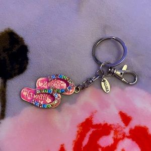 6| Pink Aloha Sandal Keychain